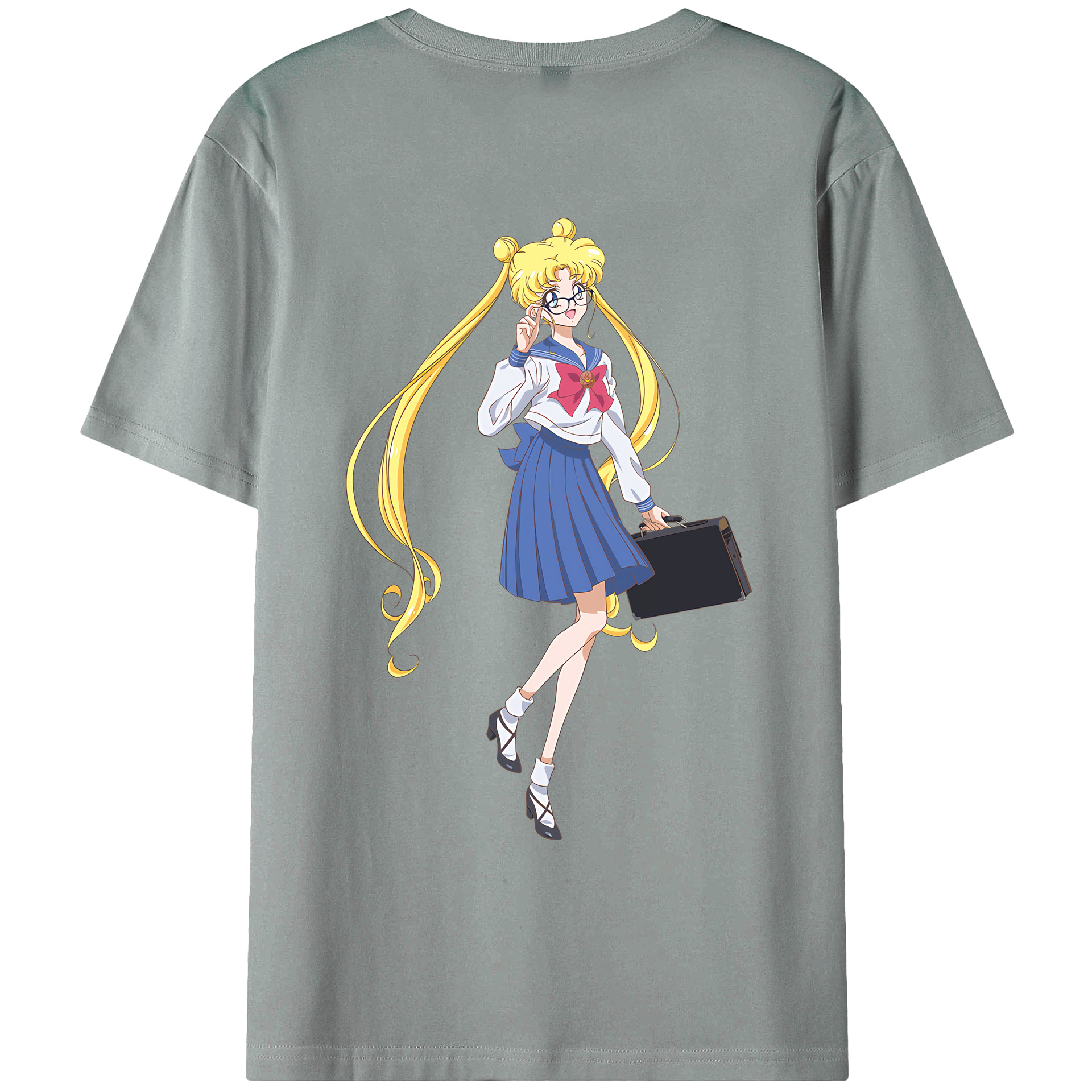 （画像用） 美少女戦士セーラームーン 愛野 美奈子 あいの みなこ Sailor Moon Aino Minako 綿100％ メンズ半袖Tシャツ（バックプリント） 通気性